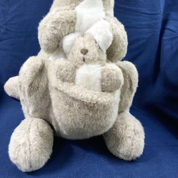 ALRESFORD vintage kangaroo plush - 16" gray mom & baby joey stuffed animals UK - Picture 7 of 15